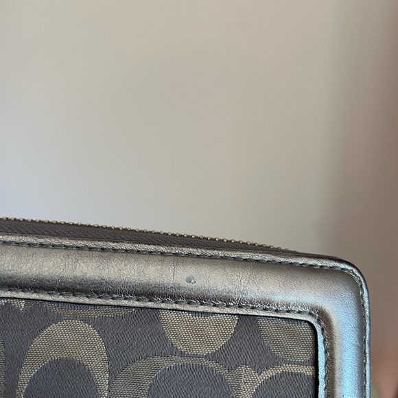 Coach Monogrammed Wallet - Metallic Gray - Picture 8 of 8